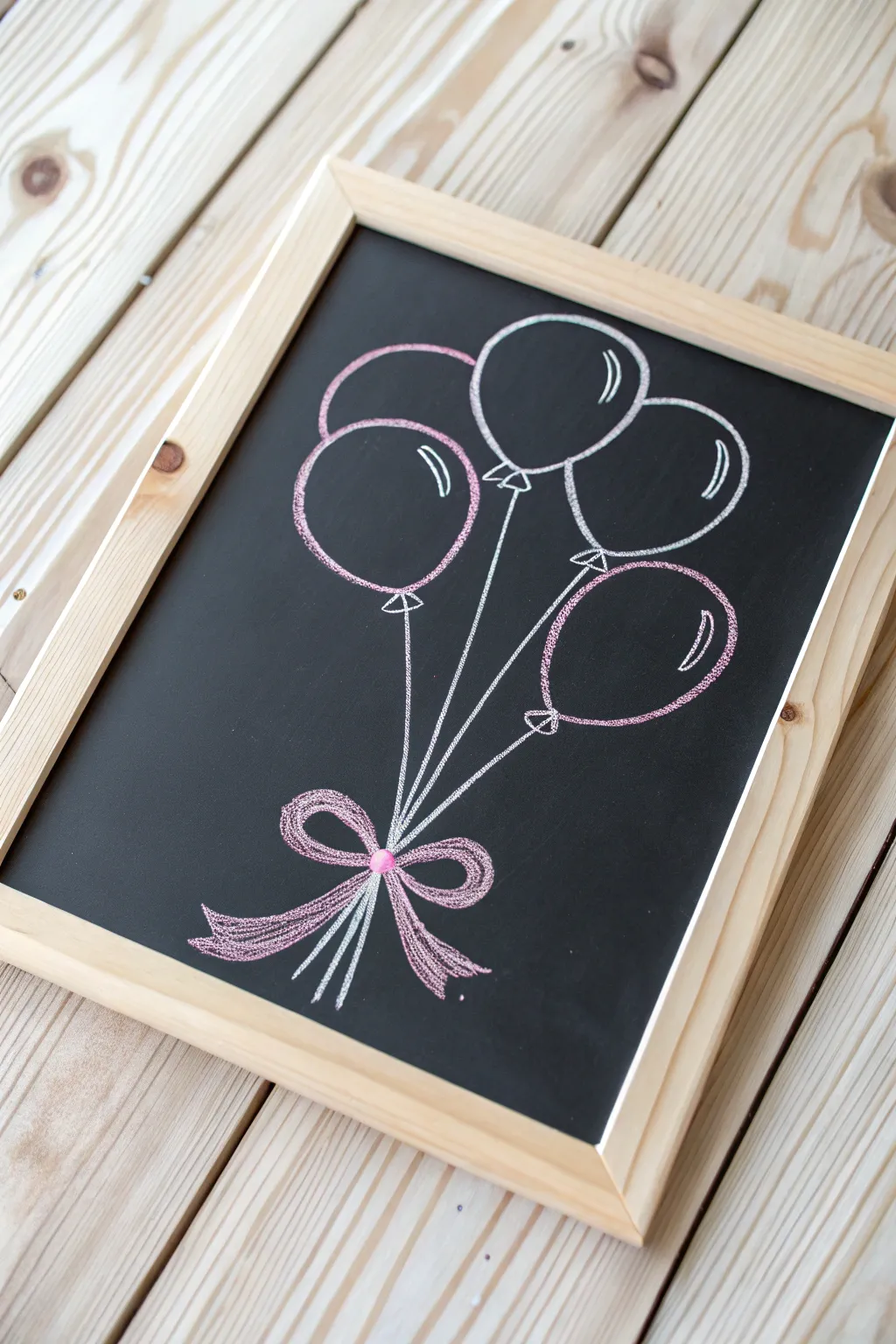 Celebrate the beauty of simplicity with a charming chalk balloon bouquet!