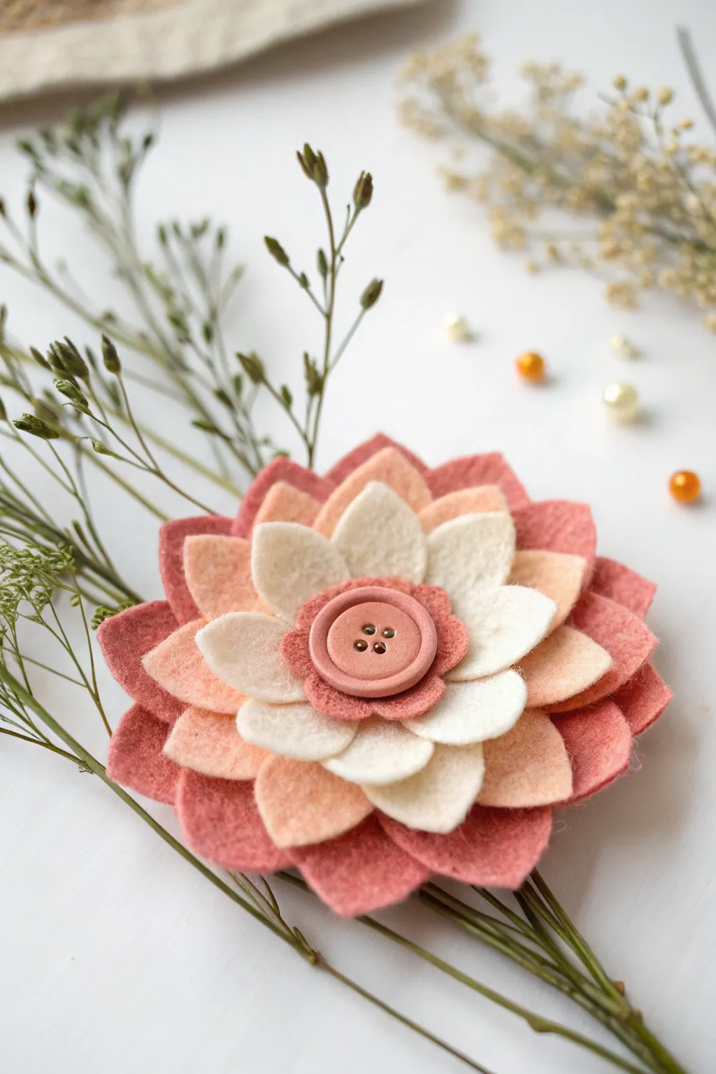 Eternal Blooms: Craft your own felt flowers with vibrant hues and personal touches.