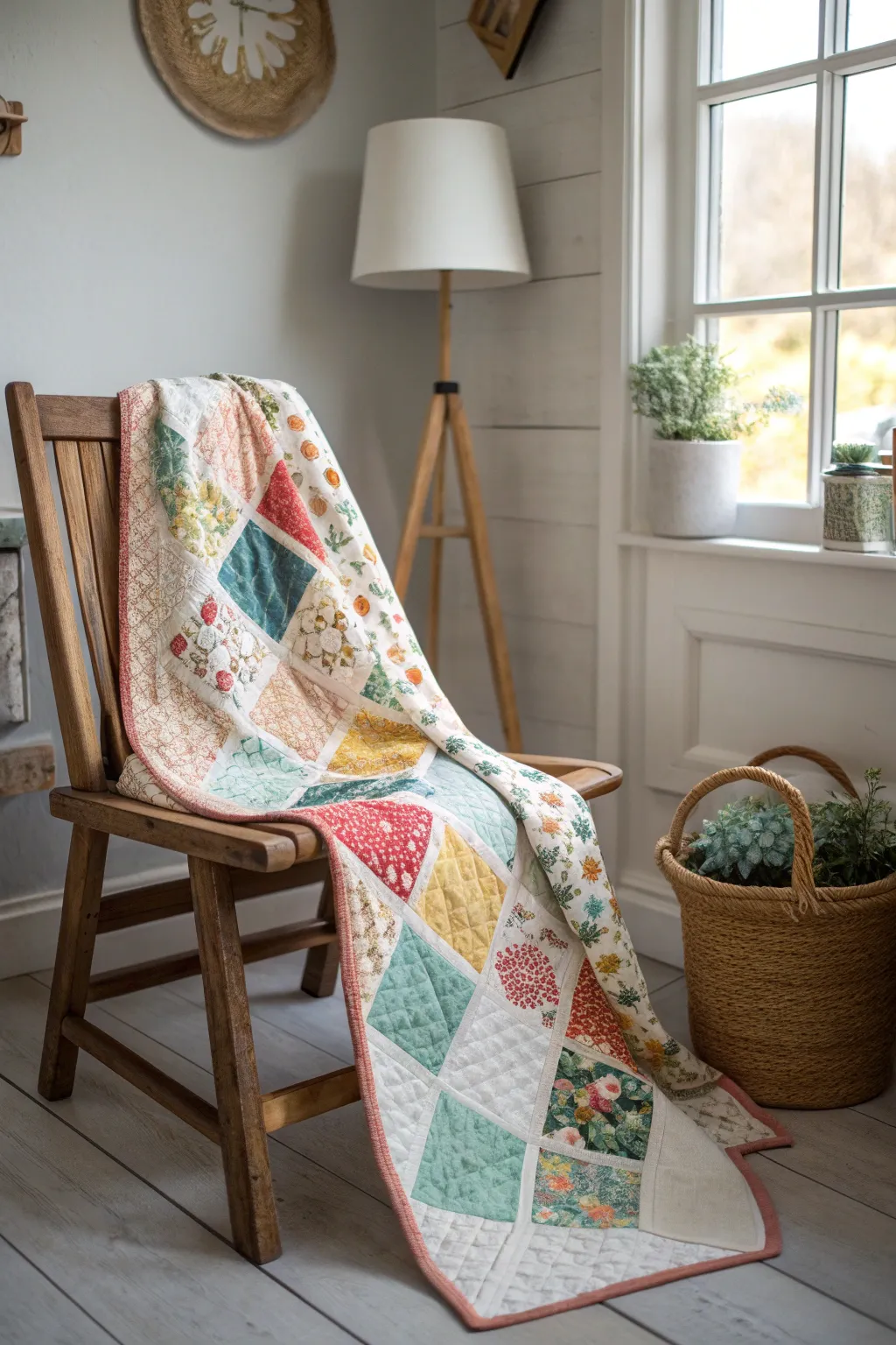 Effortlessly chic: Create a stunning quilt in just a day with vibrant fat quarter fabrics.