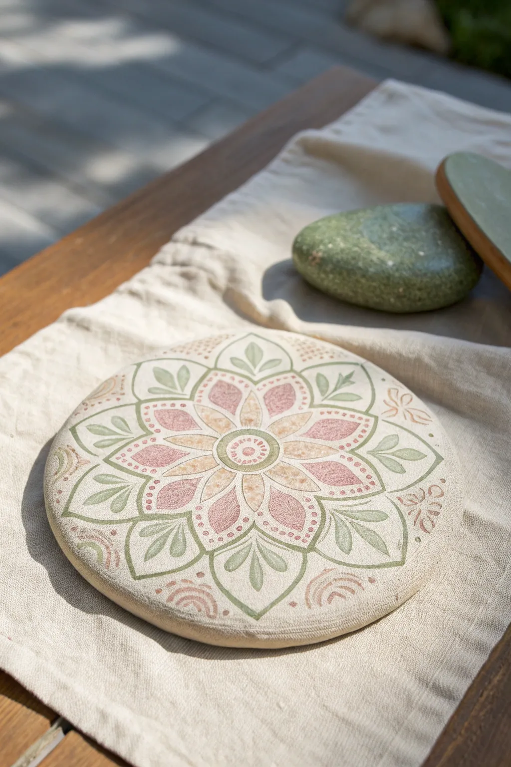 Effortless elegance with stenciled stepping stones—perfect for adding a touch of artistry to your garden, even if you're not an artist!