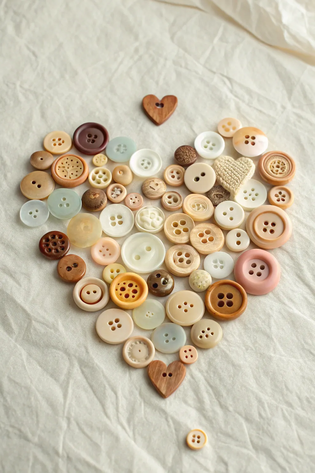 Crafting Love: A Button Heart Art for a Creative Valentine's Day!