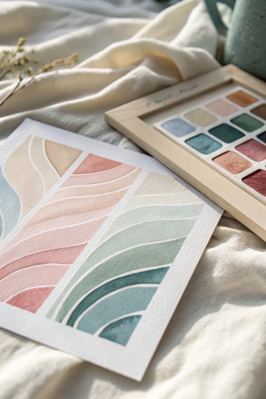 Explore your creativity with abstract watercolor swatches—where simplicity meets artistic expression.