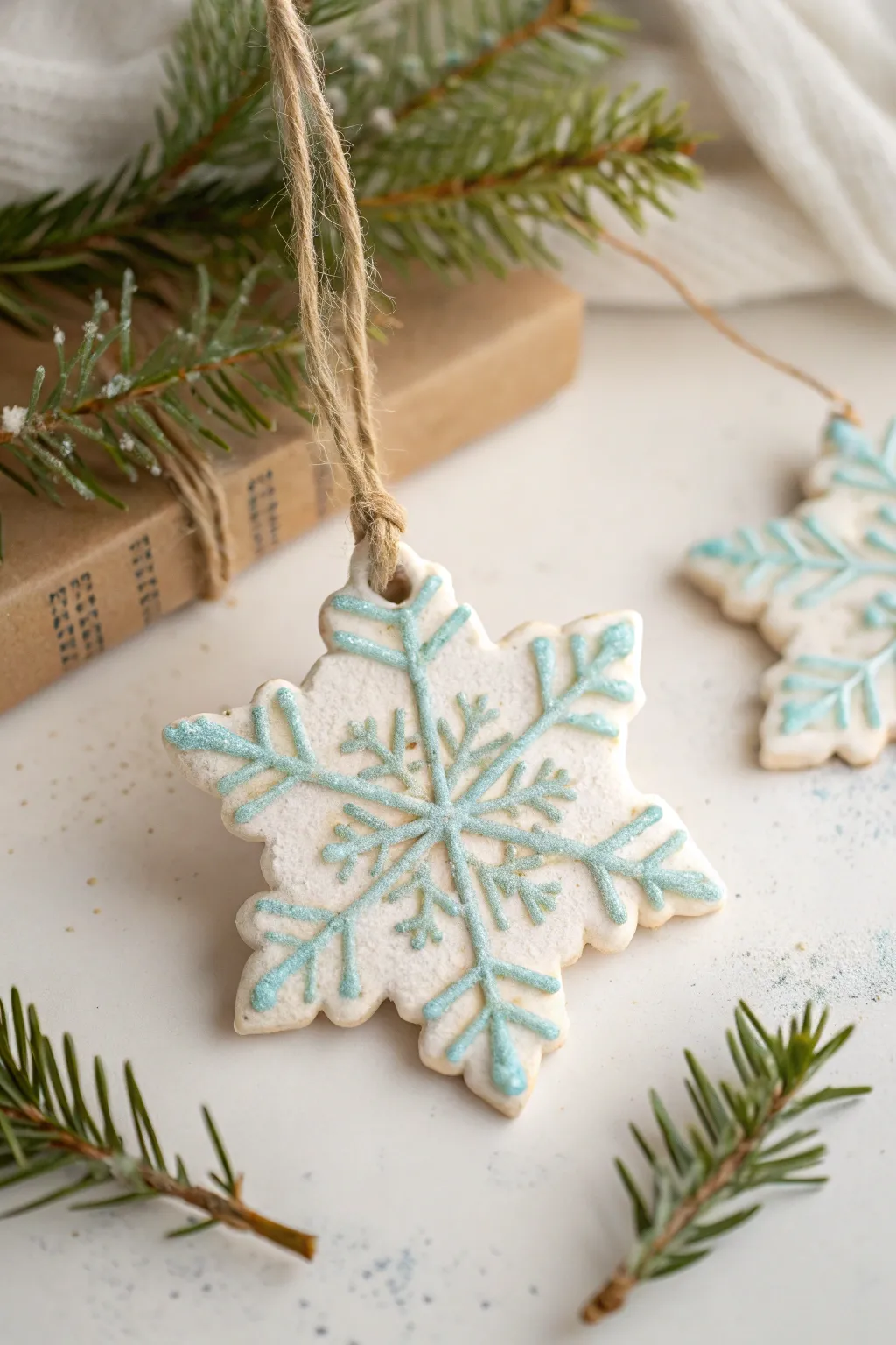 Craft your own winter wonderland with these charming salt dough snowflake ornaments—perfect for adding a touch of handcrafted elegance to your holiday decor.