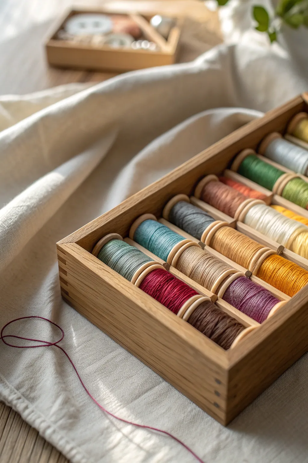 Transform your crafting space with chic Scandinavian-inspired thread storage: where organization meets elegance.