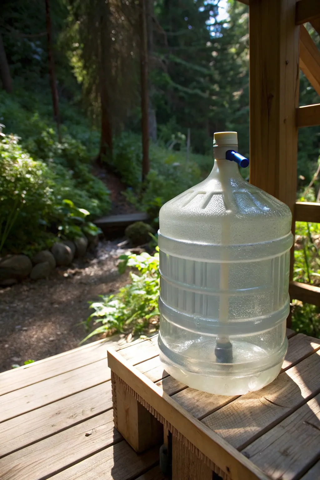 Harvest nature's gift with a handcrafted rainwater collector.