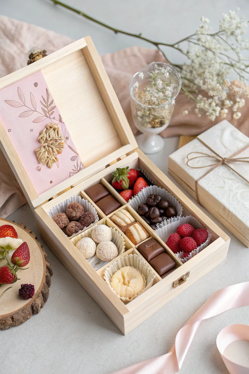 Snack Attack Explosion: A delightful surprise for every sweet tooth, beautifully presented in a minimalist explosion box.