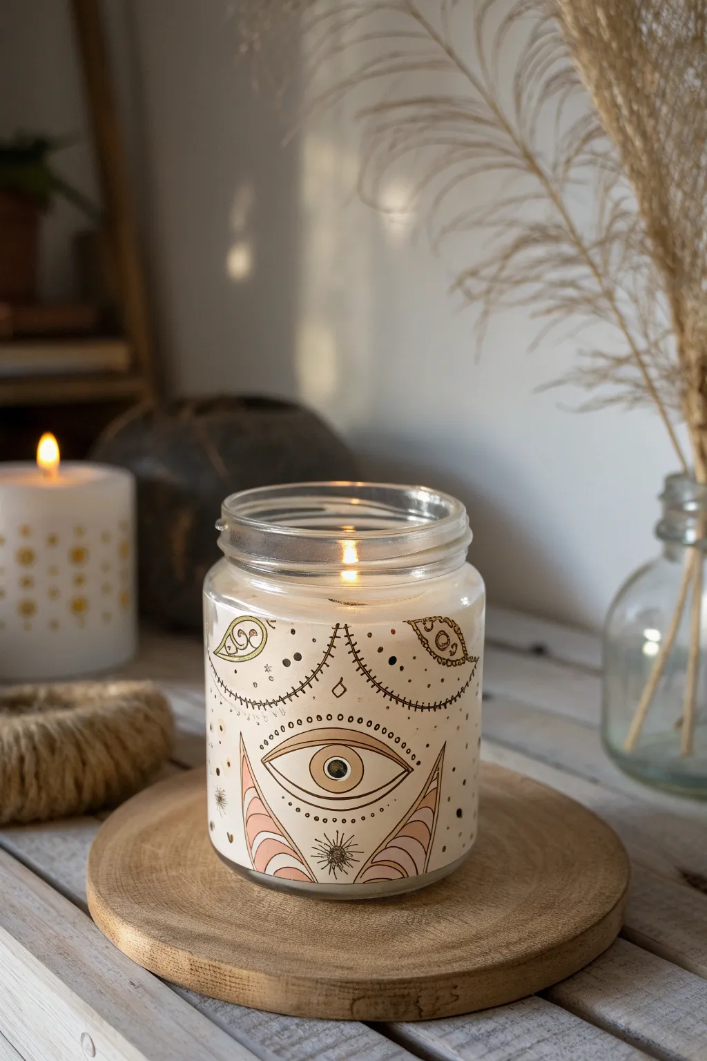 Illuminate your space with enchanting shadows: Eye-Inspired Candle Holders for a magical touch.