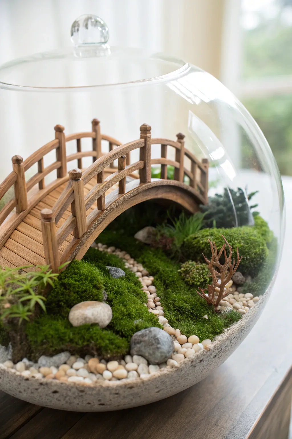 Step into a world of whimsy with this enchanting fairy terrarium bridge, where minimalist design meets boho elegance.