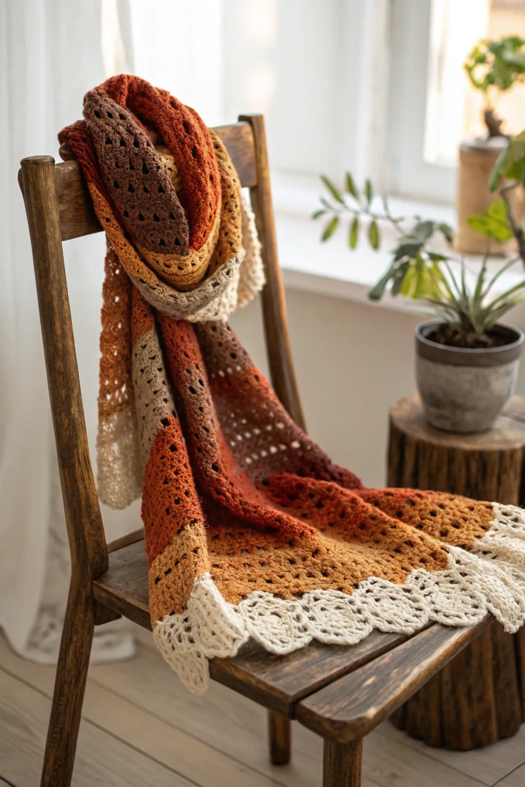 Wrap yourself in warmth and style with this cozy autumn crochet scarf.