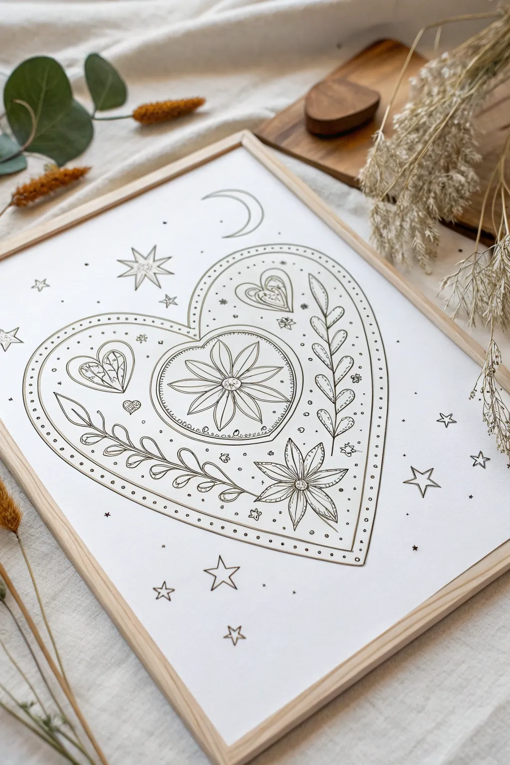 Embrace the magic of the cosmos with our Star-Studded Heart design, where simplicity meets celestial elegance.