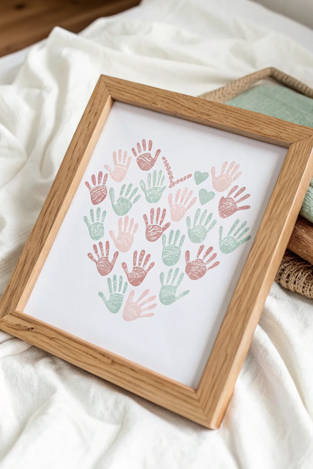 Capture love with a handcrafted heart! This minimalist handprint frame is a timeless Father's Day treasure.