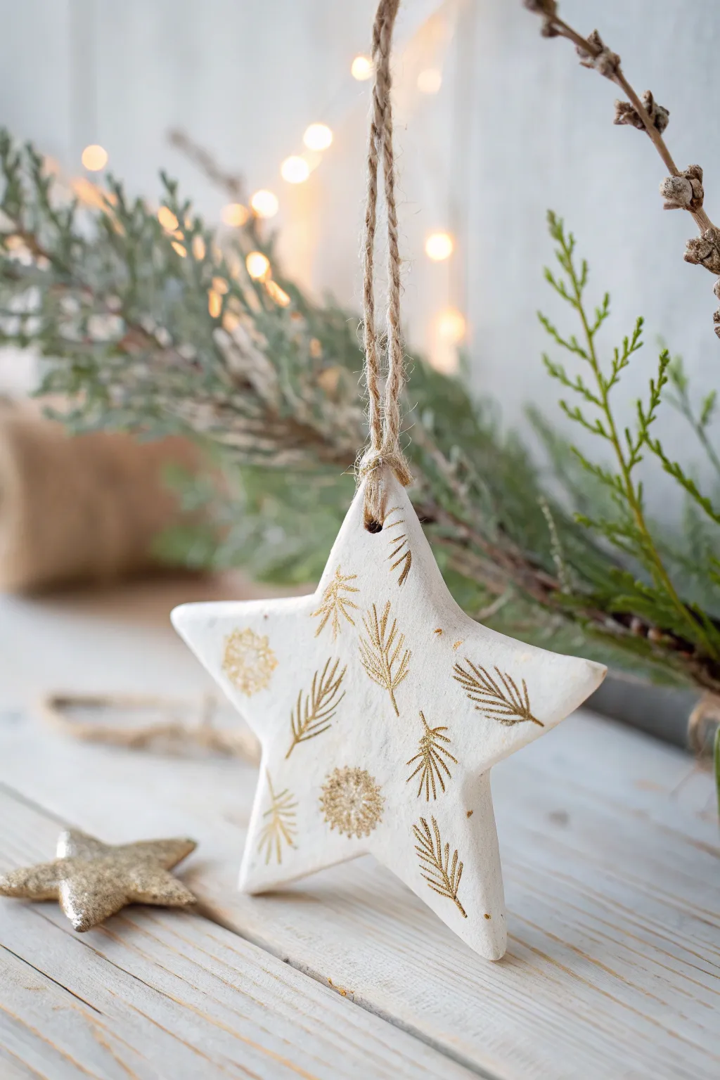 Capture the essence of handcrafted beauty with these fingerprint star ornaments, perfect for adding a personal touch to your holiday decor.