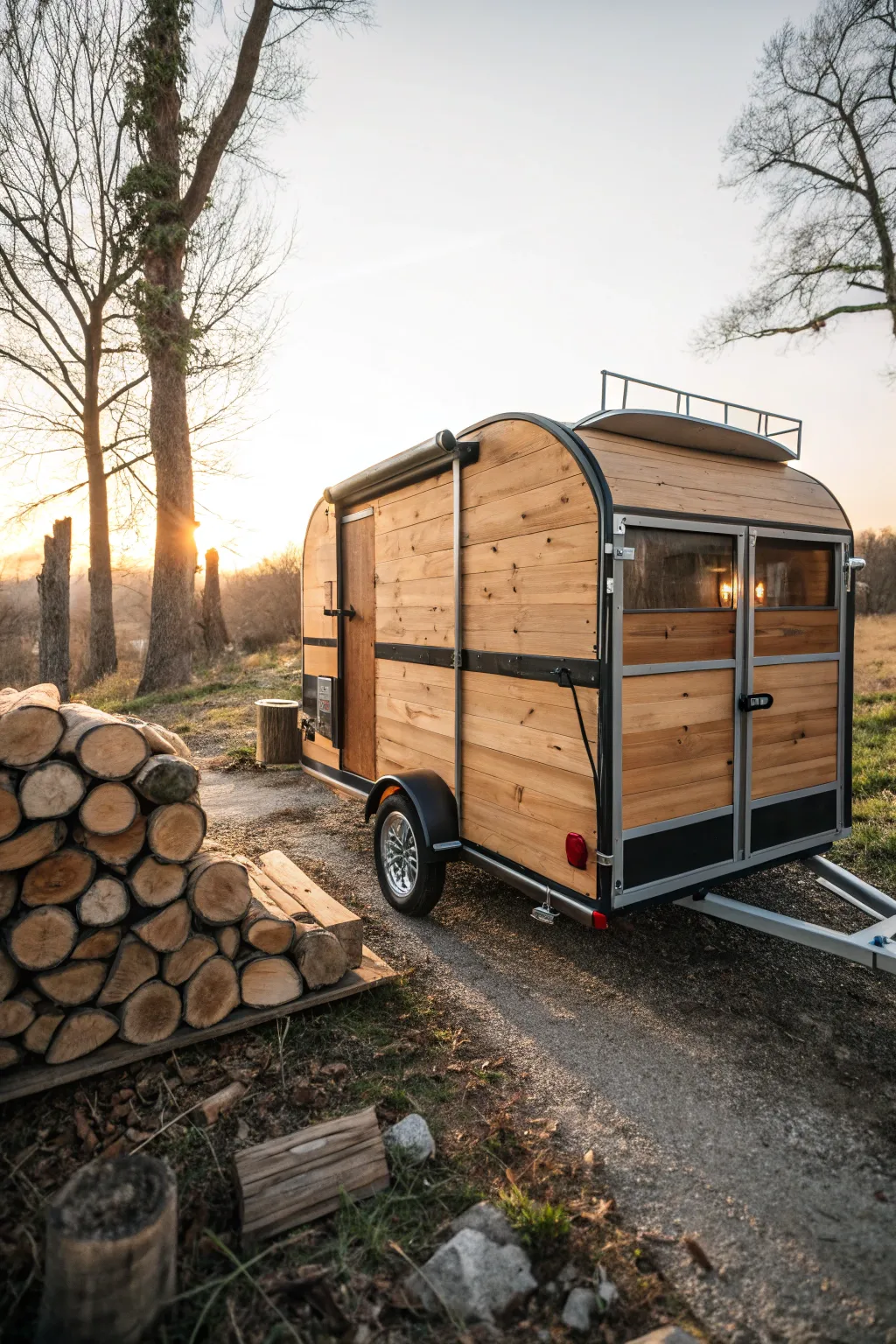 Ingenious Craftsmanship: A Foldable Sides Trailer for All Your Firewood Needs