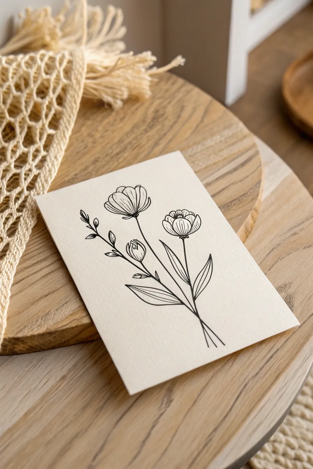 Embrace simplicity with minimalist line art flowers, perfect for any occasion.