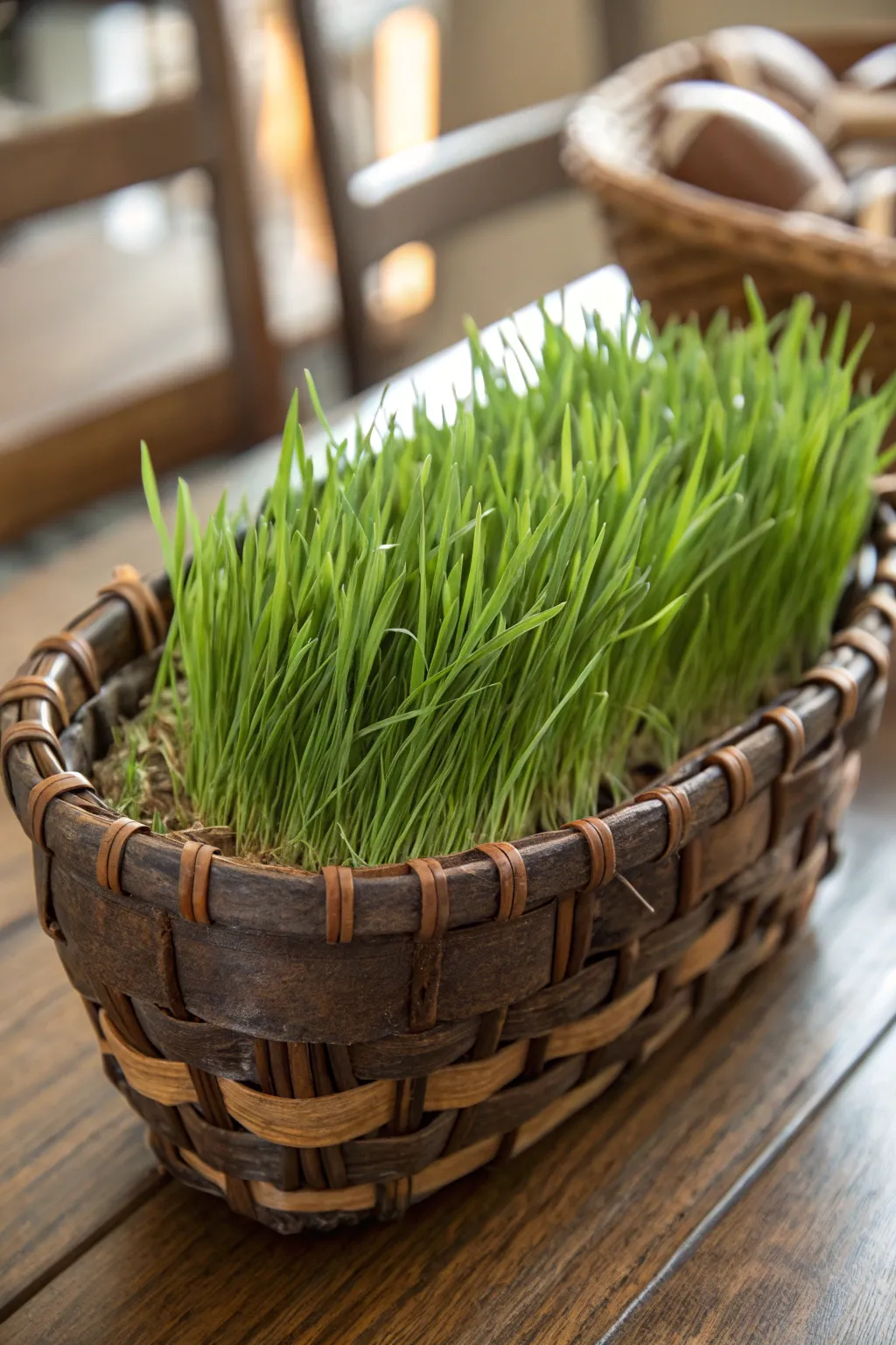 Bring the stadium home with this handcrafted basket lined with lush artificial turf, perfect for football enthusiasts.
