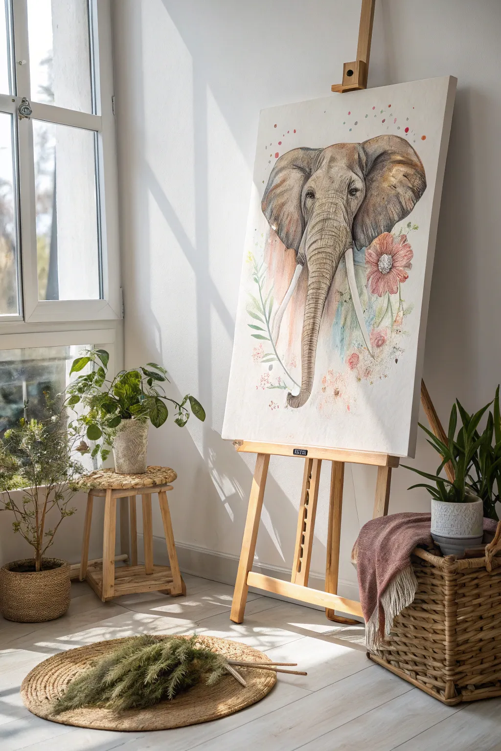 Embrace the elegance of nature with minimalist animal art. 🐘✨