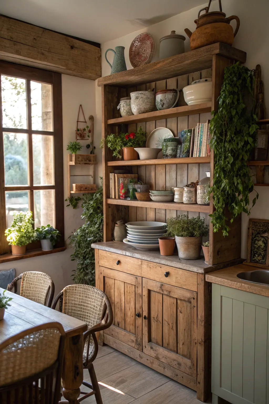 Add warmth with natural wooden accents.