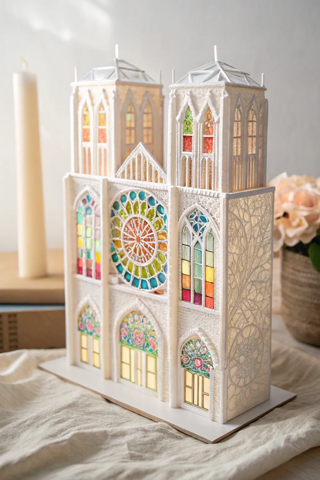 Illuminate your space with a touch of Parisian elegance through this DIY stained glass masterpiece.