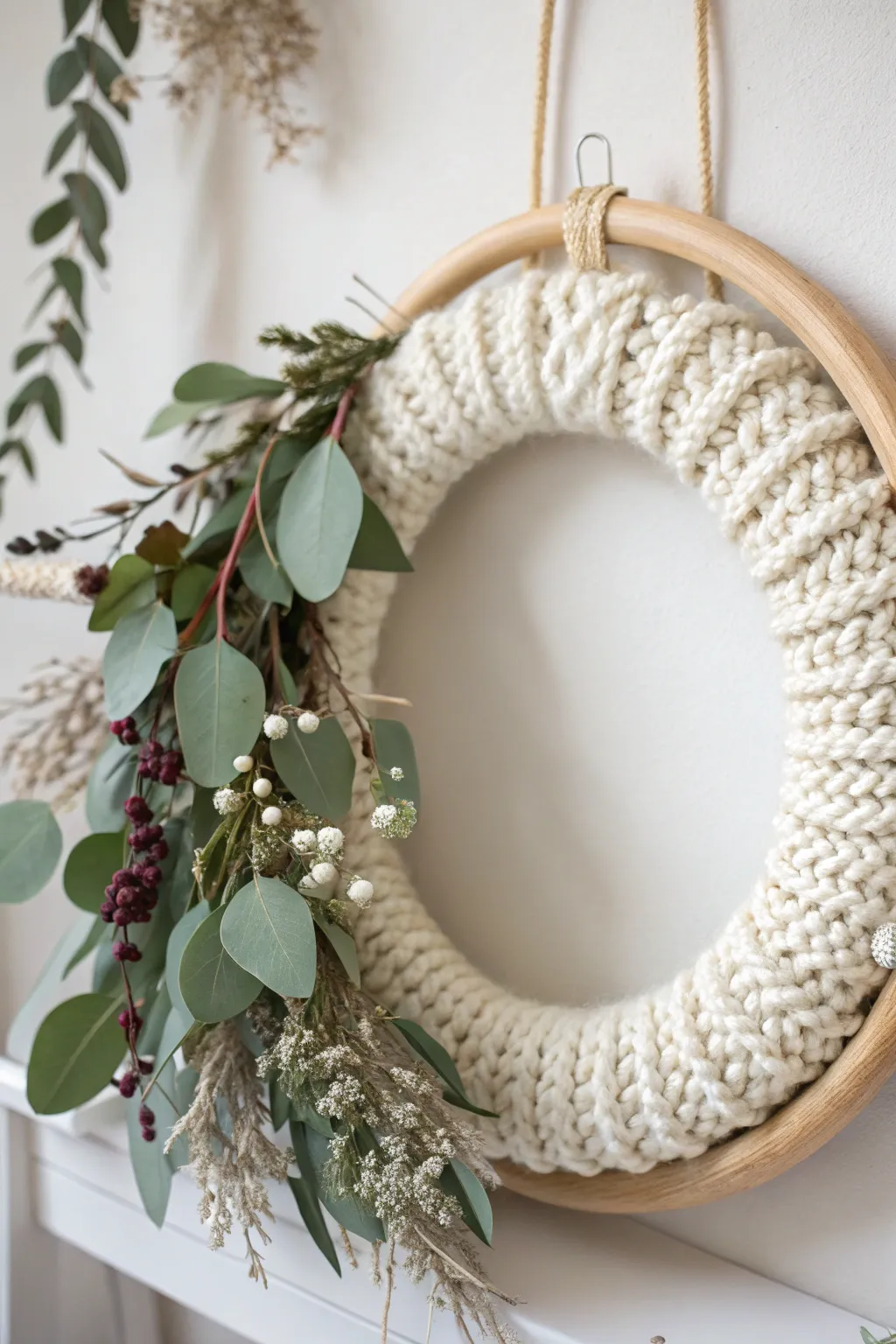 Elevate your space with a handcrafted French knitted wreath, where simplicity meets natural elegance.