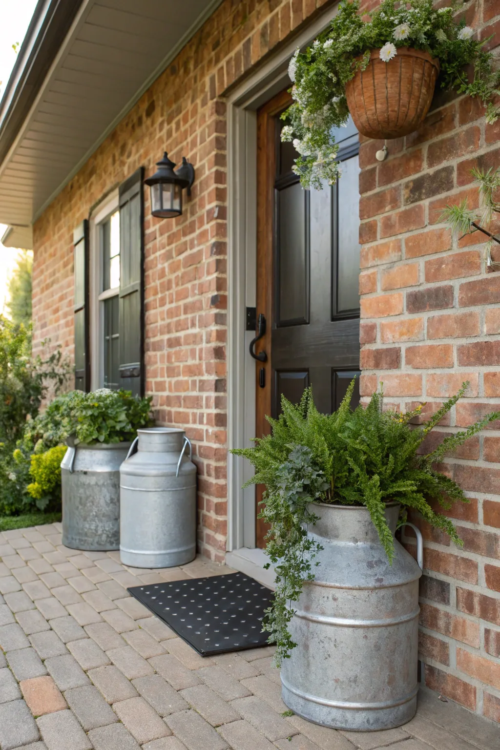Welcome guests with rustic entryway decor.