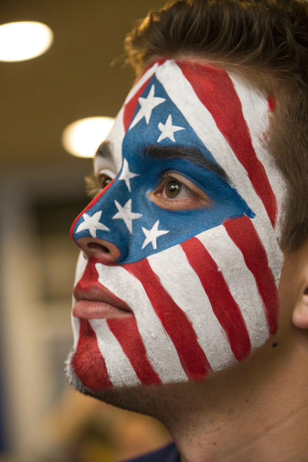 Wear your pride with stunning stars and stripes face paint—perfect for game day!