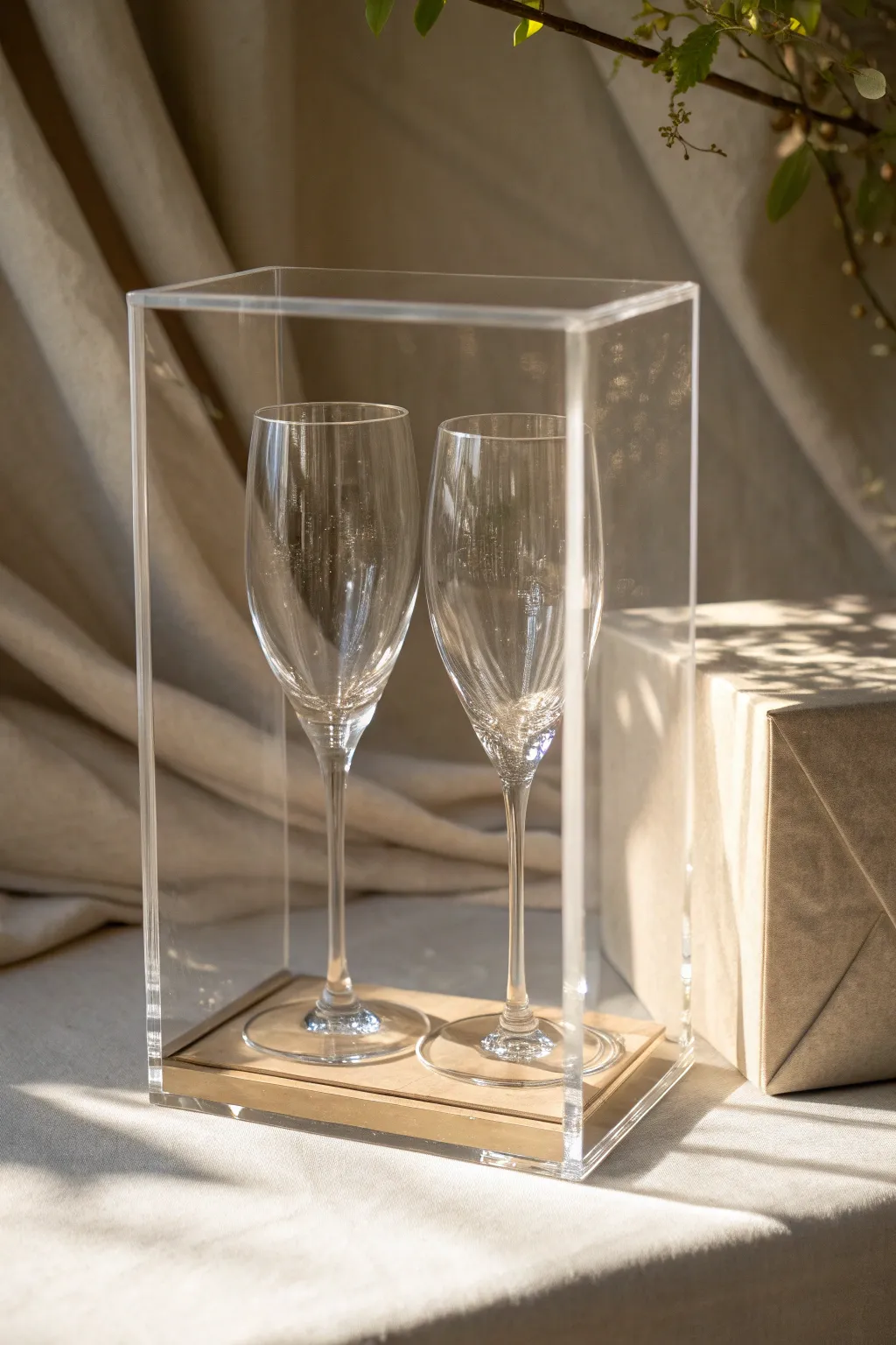 Unwrap elegance with transparent acrylic gift boxes that showcase the beauty within.