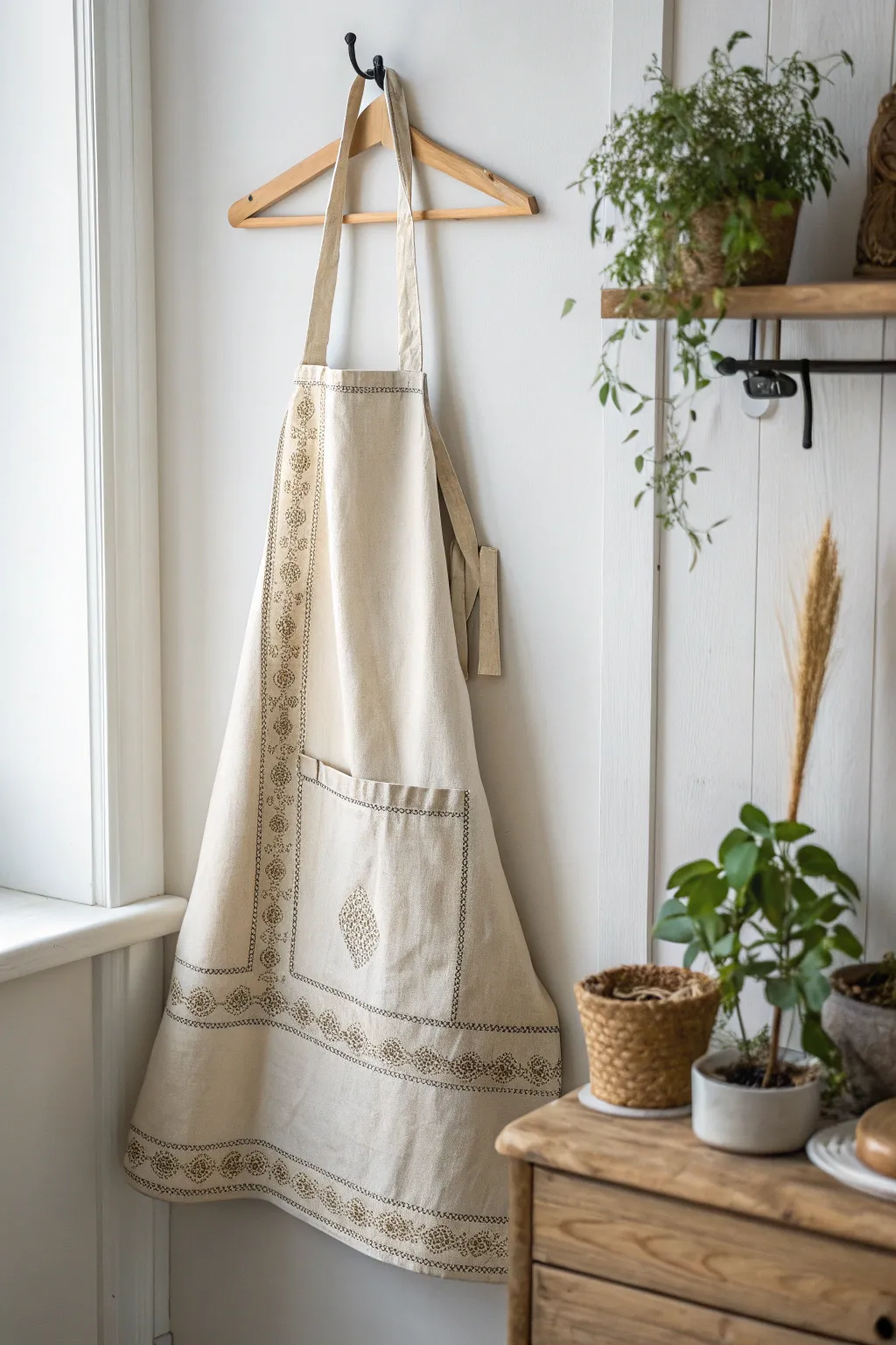 Elevate your crafting style with this chic, handcrafted apron – where functionality meets elegance.