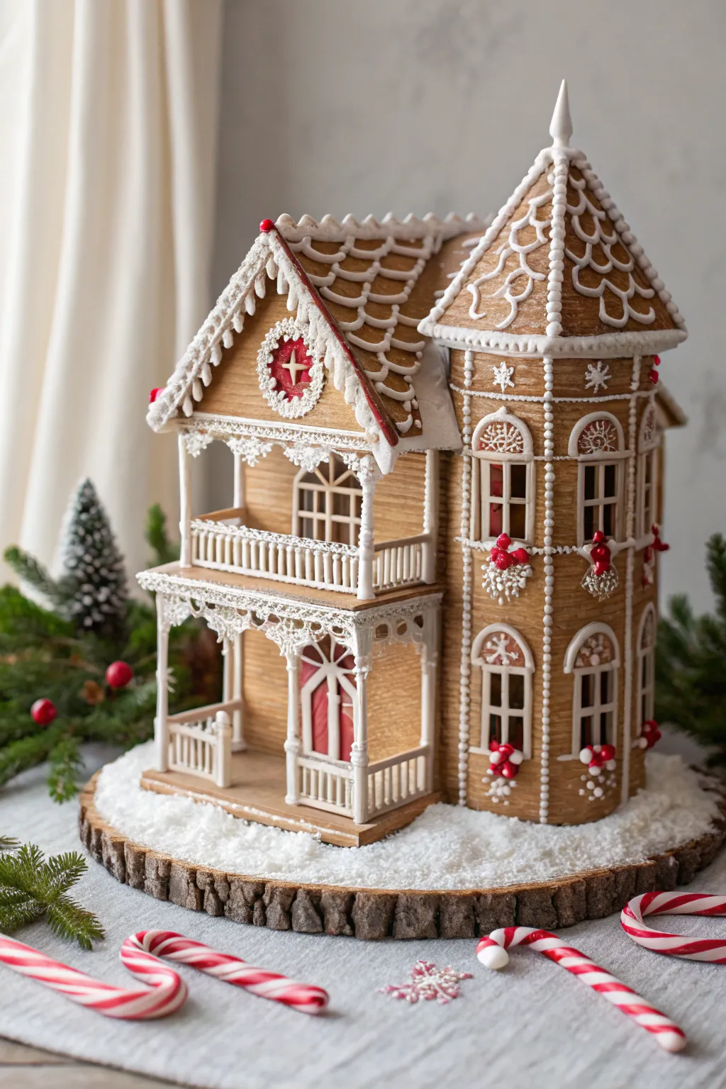 Step into the world of sweet architecture with this stunning gingerbread mansion, where Scandinavian minimalism meets bohemian charm.