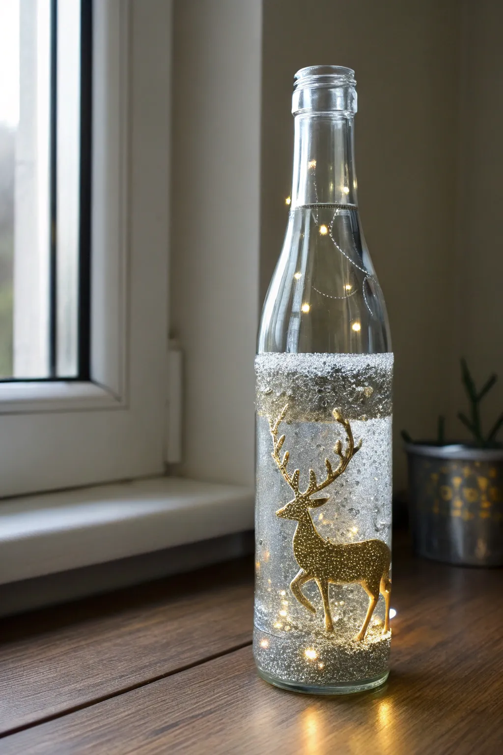 Enchant your senses with a handcrafted glitter globe, where simplicity meets magical charm.