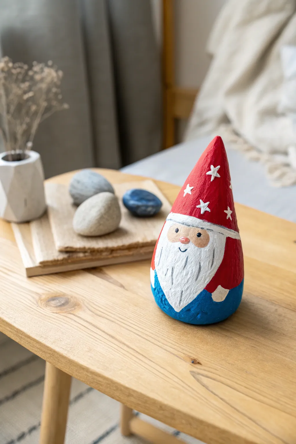 Celebrate in style with this charming patriotic gnome, perfect for adding a touch of national pride to your decor!