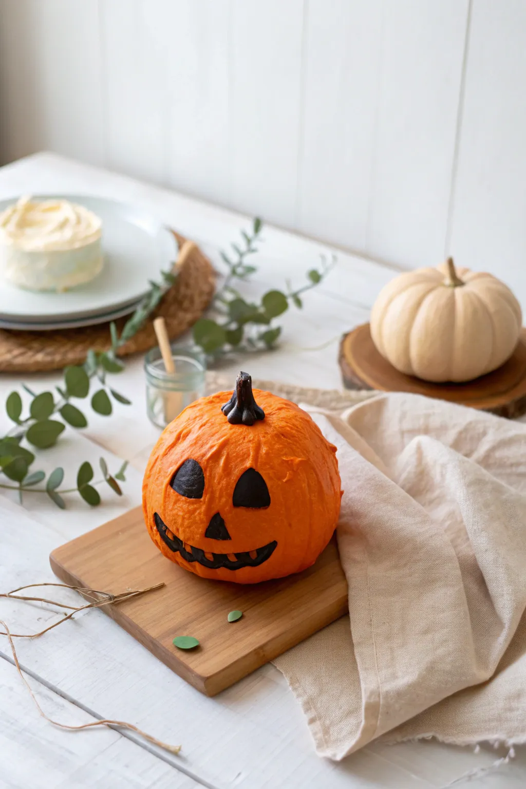 Embrace the mess and the fun with shaving cream jack-o'-lanterns—where creativity meets giggles in minimalist style!