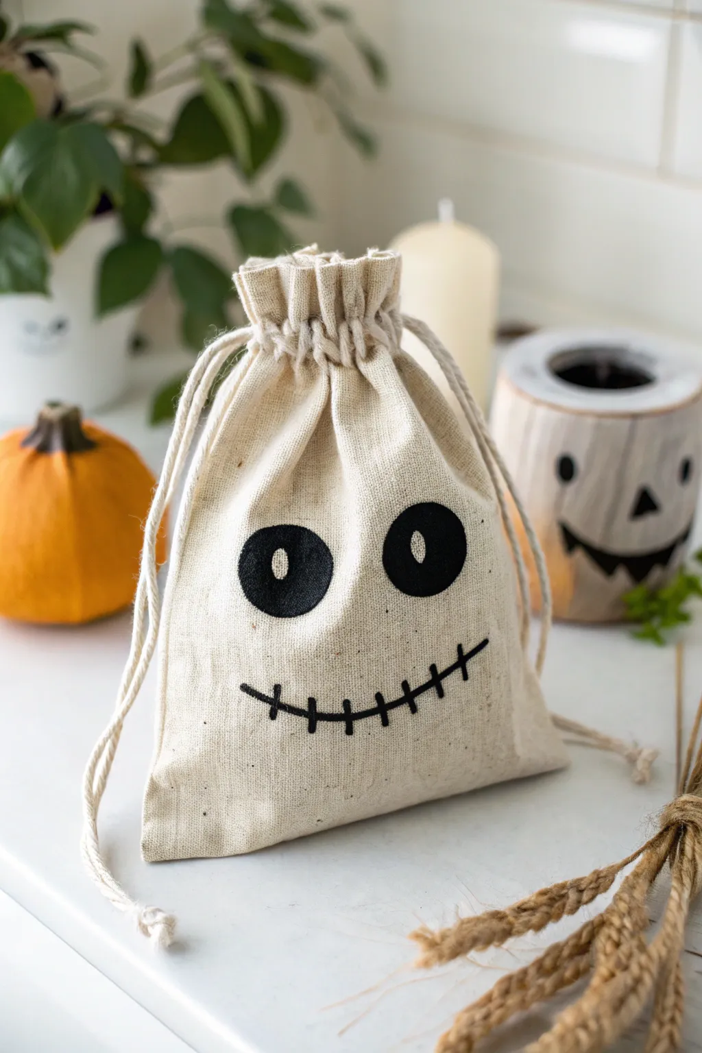 Craft a playful Halloween with friendly monster treat bags!