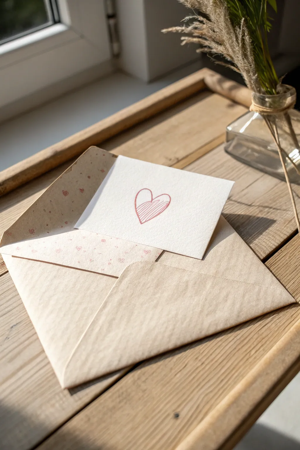 Unveil the secret message of love with this elegant, handcrafted envelope.