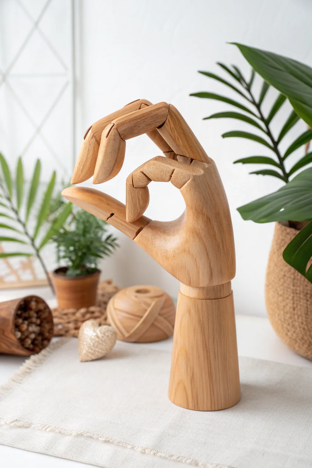 Capture hearts with this unique, handcrafted wooden sculpture—where simplicity meets playful elegance.