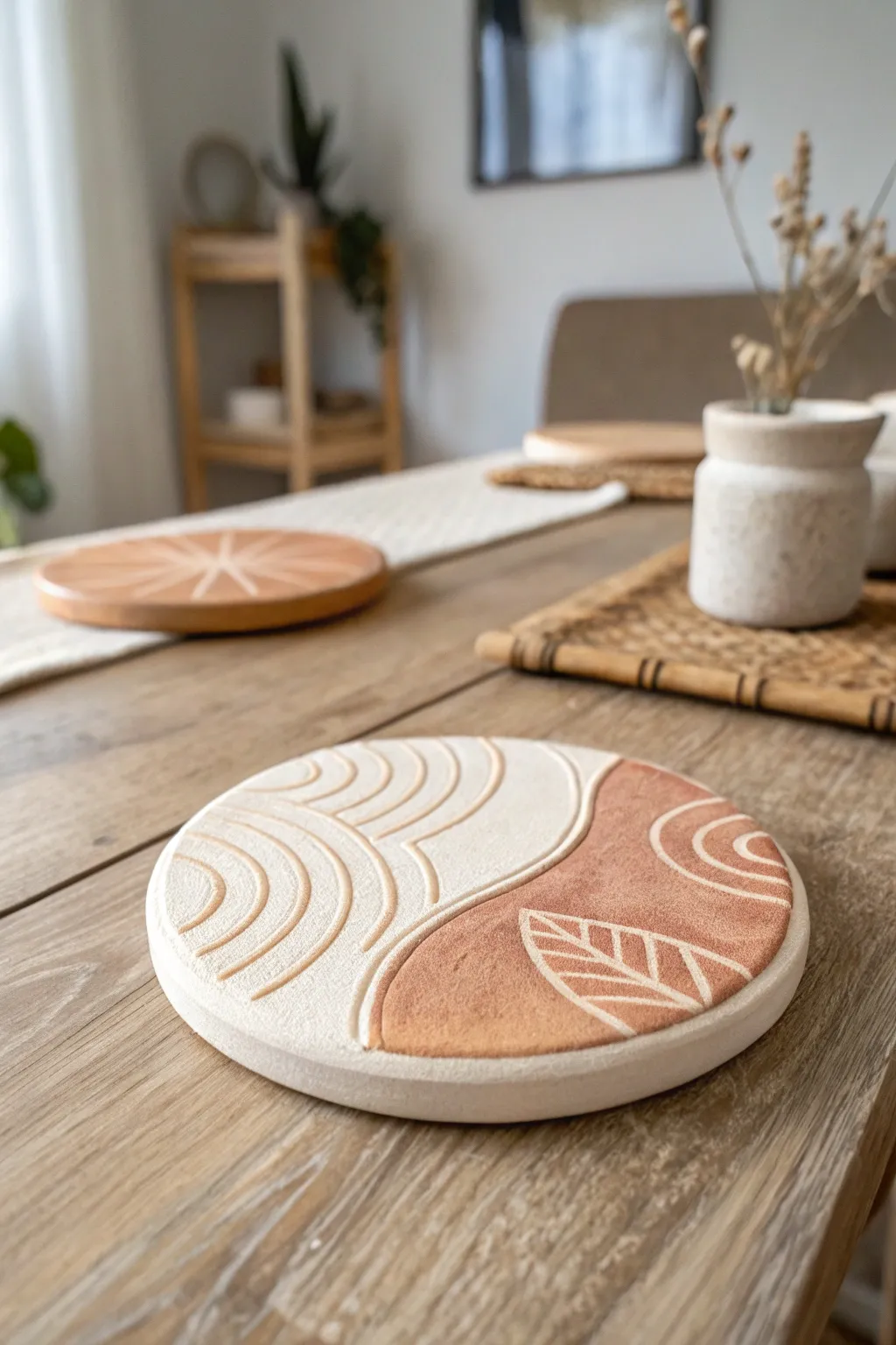 Discover the art of simplicity with our DIY clay coaster kits, where craftsmanship meets natural beauty.