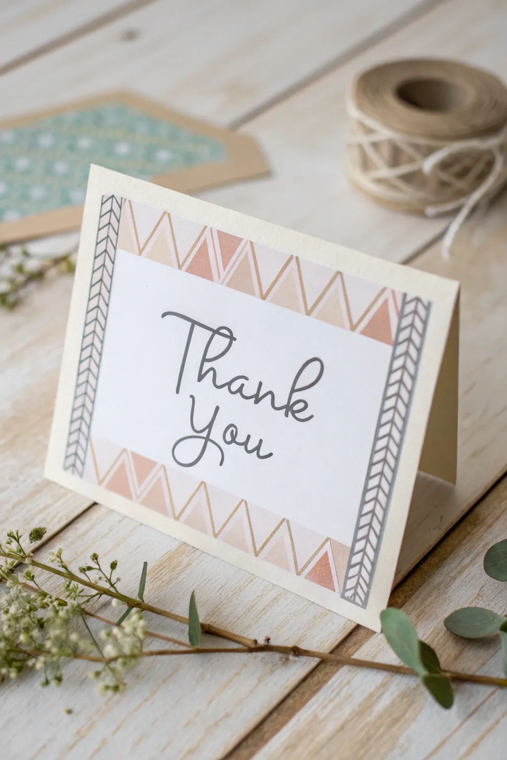 A touch of washi tape transforms simplicity into art. Perfect for a heartfelt 'thank you'.