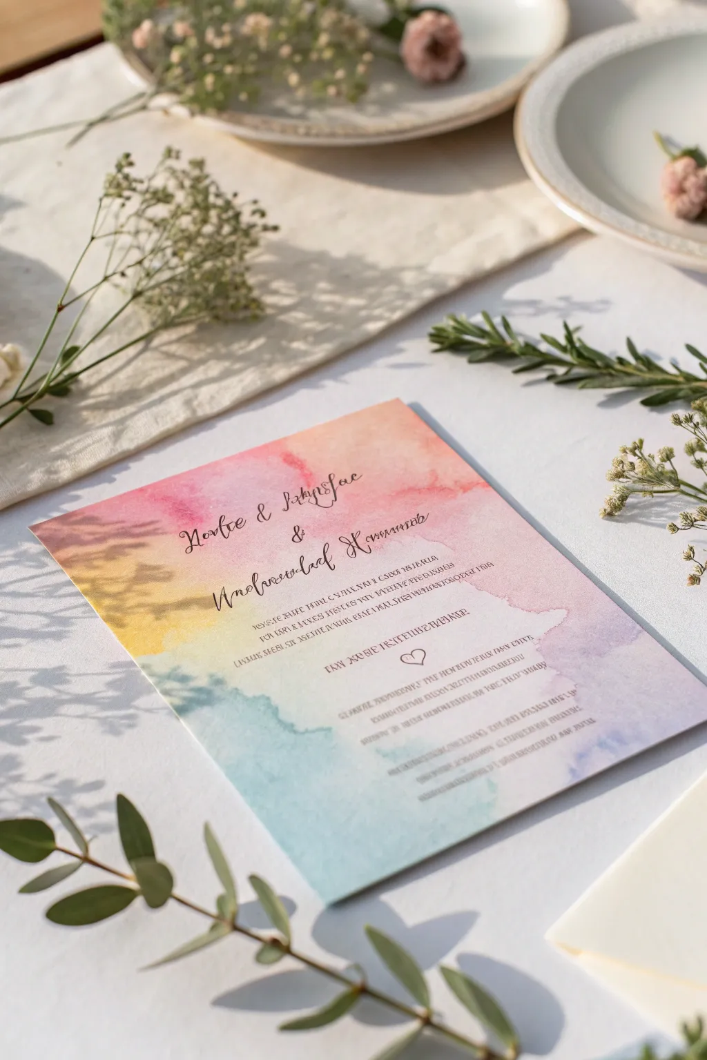 Invite elegance and artistry to your special day with vibrant watercolor wedding invitations.