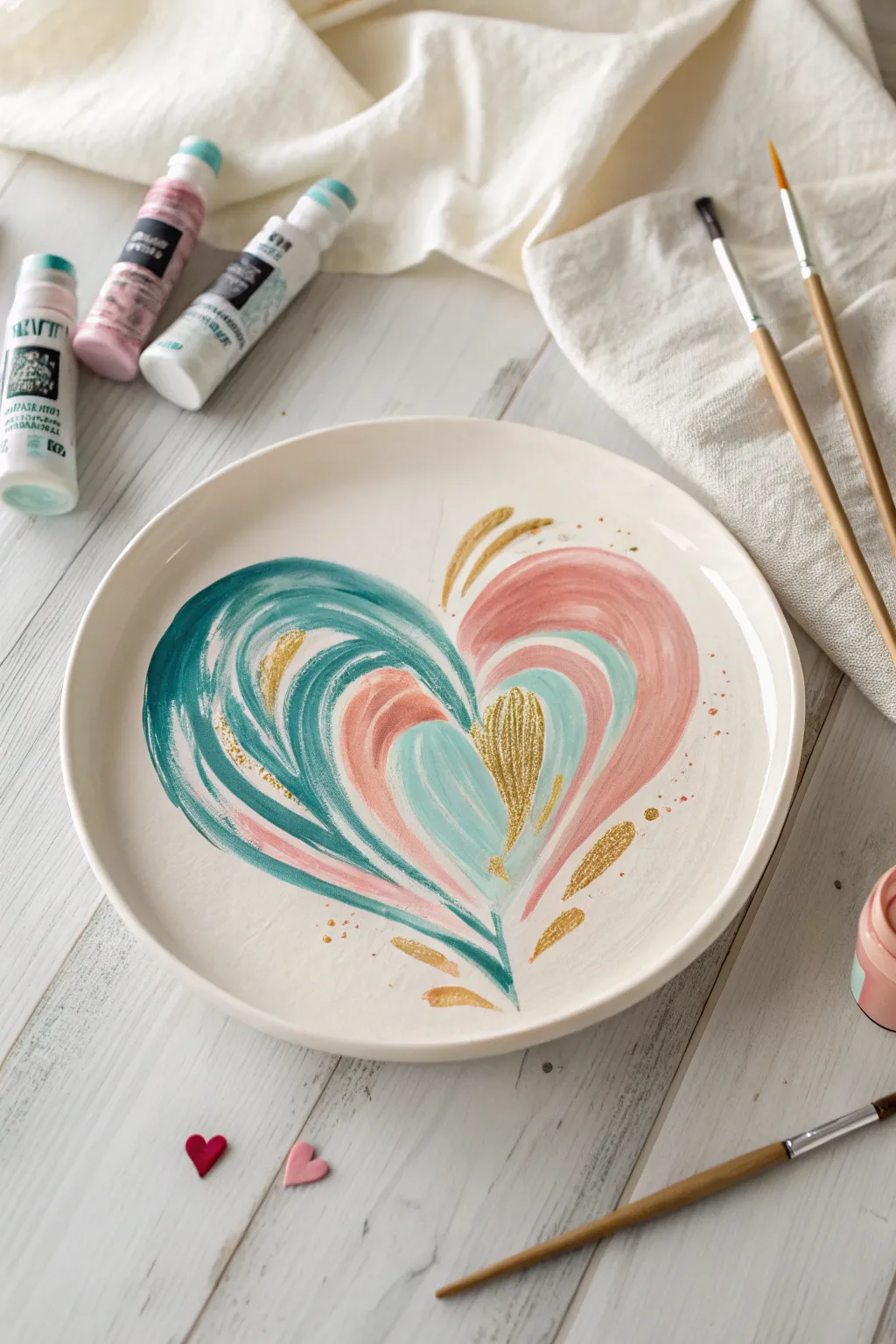 Unleash your creativity with abstract heart art, where colors dance freely on a canvas of craftsmanship.