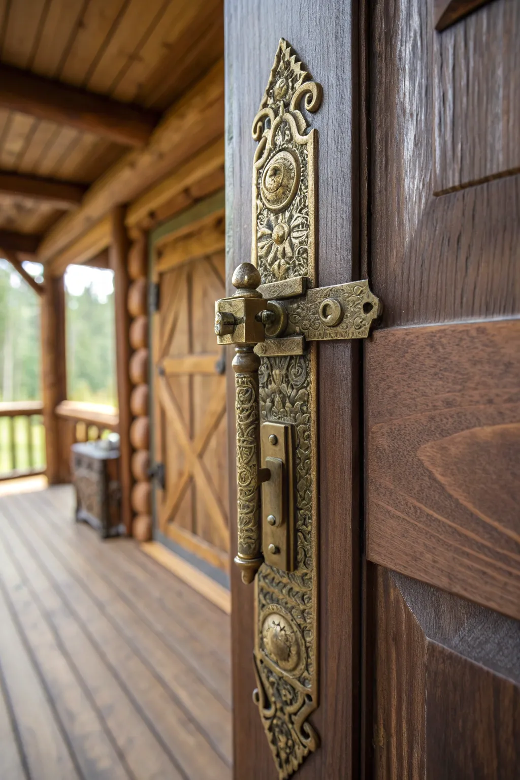 Unlock the charm of rustic craftsmanship with this exquisite sliding bolt latch.