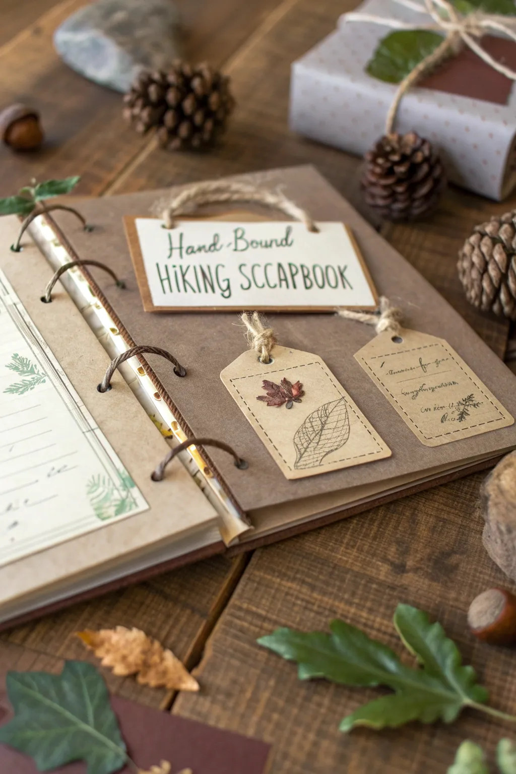 Capture your adventures with a personal touch: handcrafted tags and labels bring your hiking memories to life.