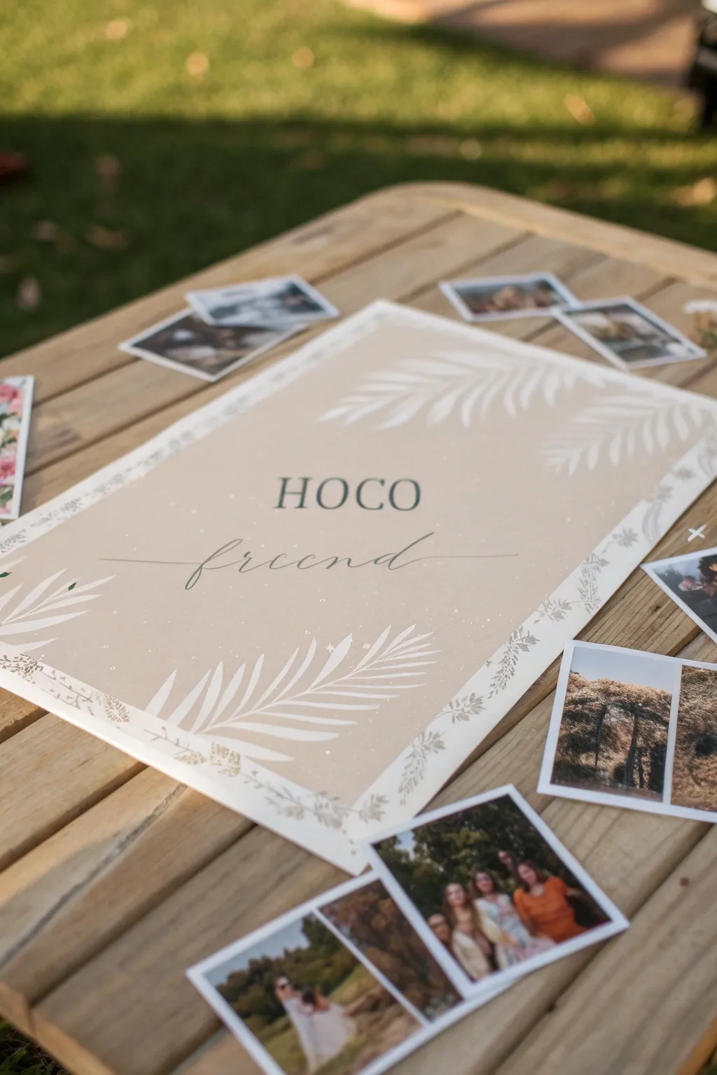 Crafting memories into art – a personalized hoco poster that speaks from the heart.