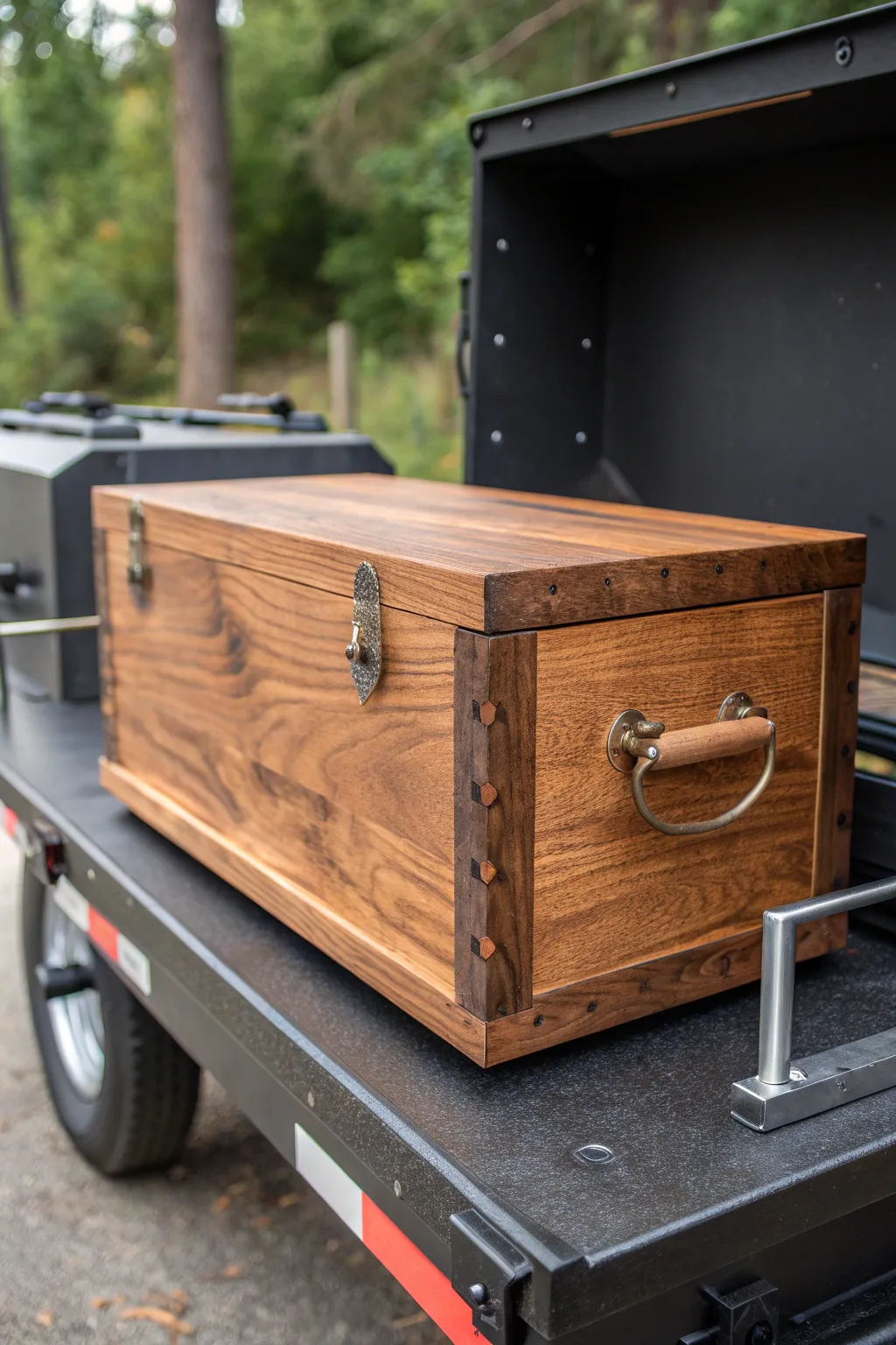 Masterful craftsmanship meets functionality: the ideal storage solution for your BBQ trailer.