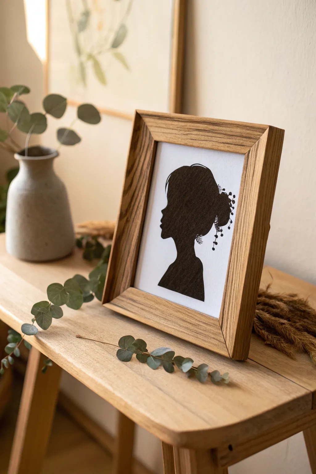 Capture precious memories with handcrafted silhouette art, a timeless treasure for your grandparents' home.