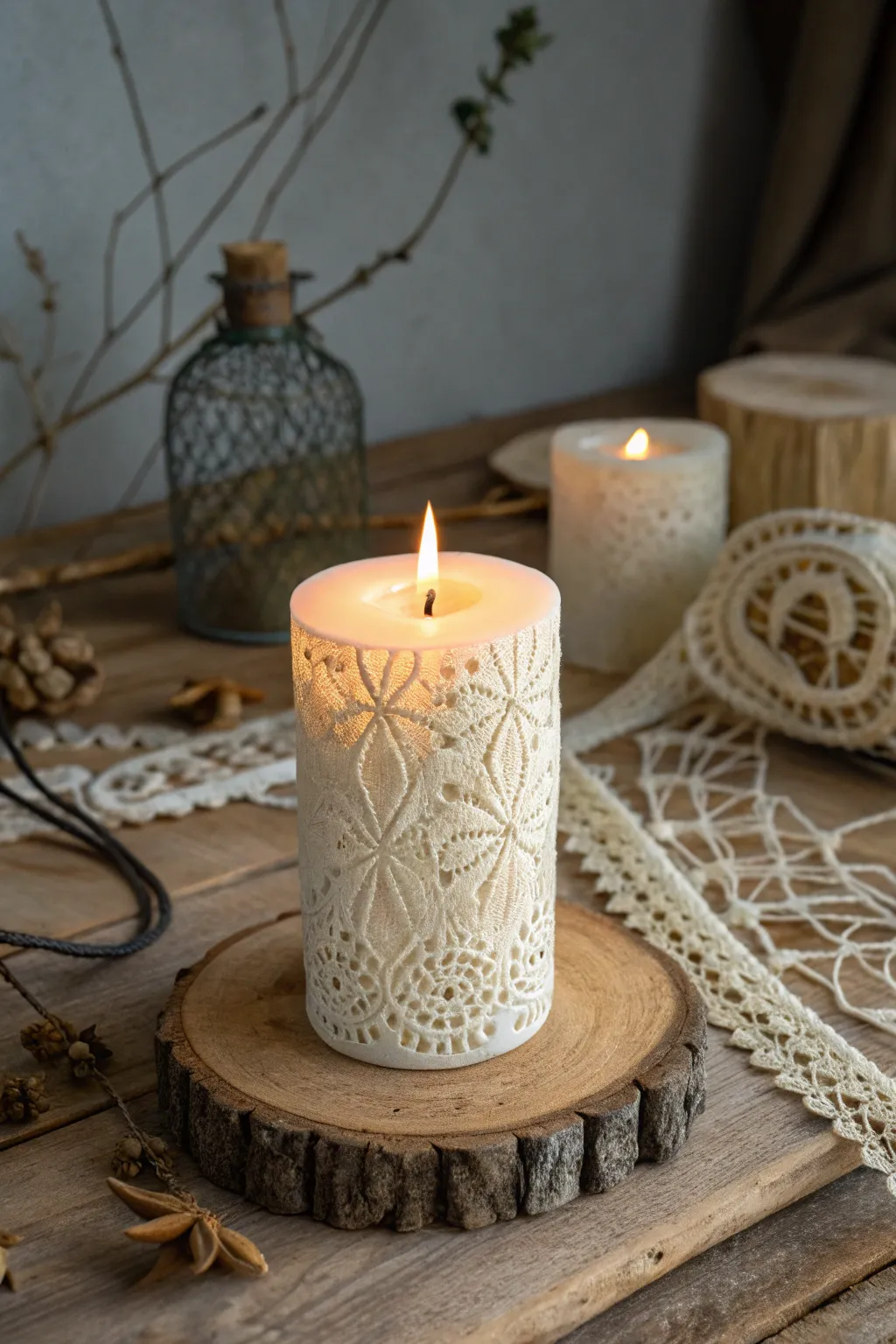 Illuminate your haunted house with enchanting candlelight for a touch of spooky elegance.