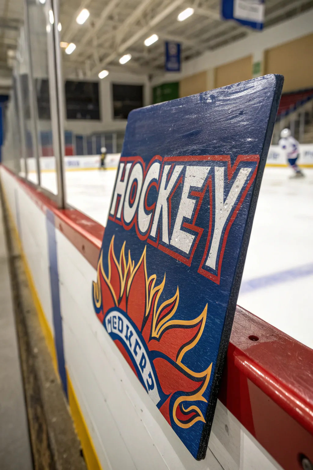Bring the game to life with a handcrafted, vibrant hockey sign that stands out in style!