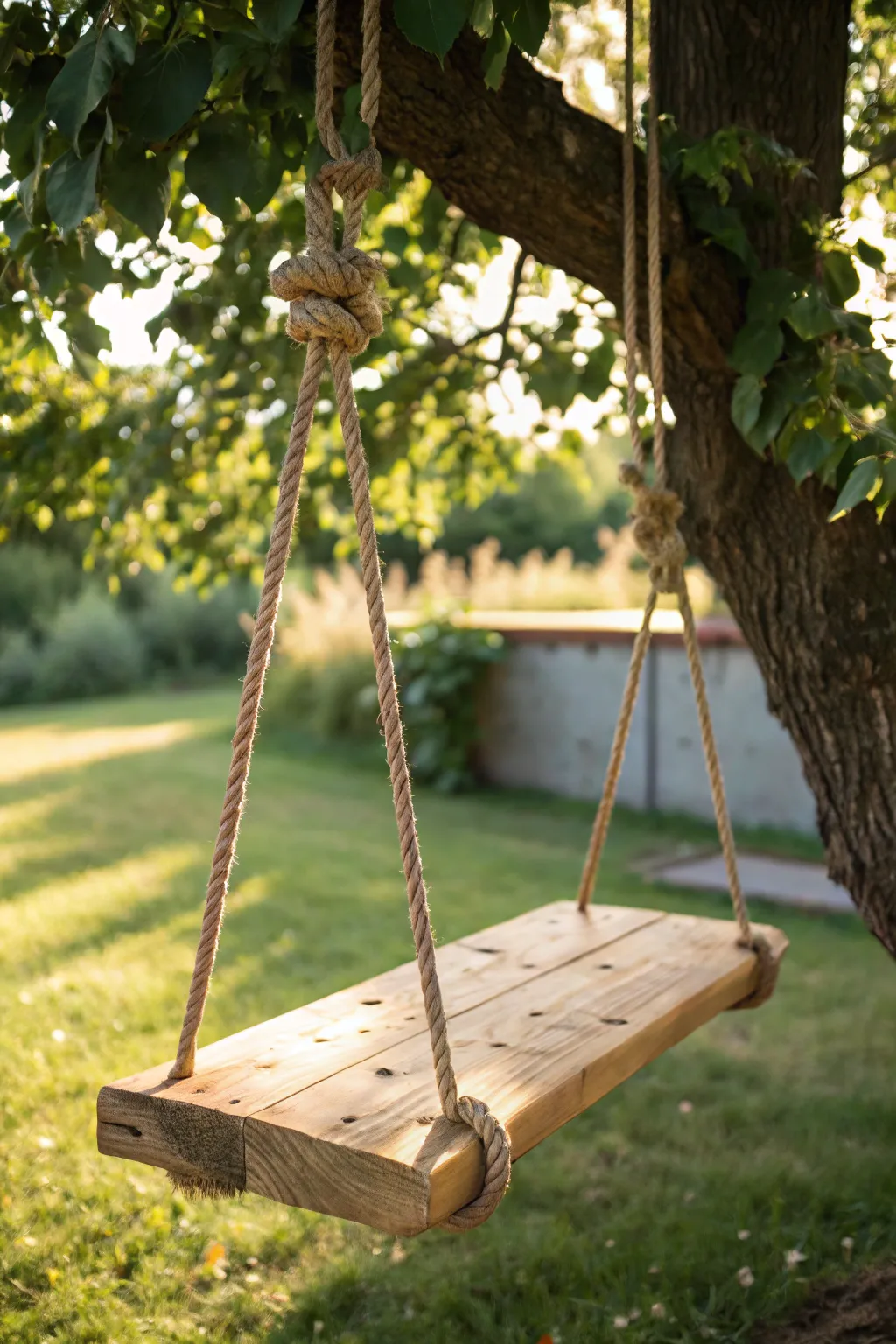 Embrace nostalgia with a minimalist rope swing, where simplicity meets natural beauty.