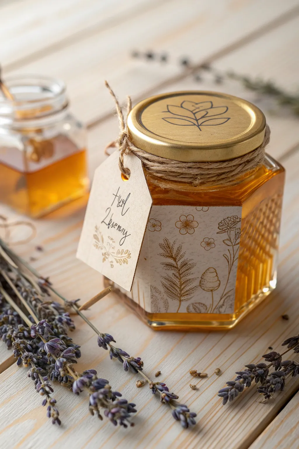 Craft your honey with style - hexagonal jars that are as sweet as their contents!