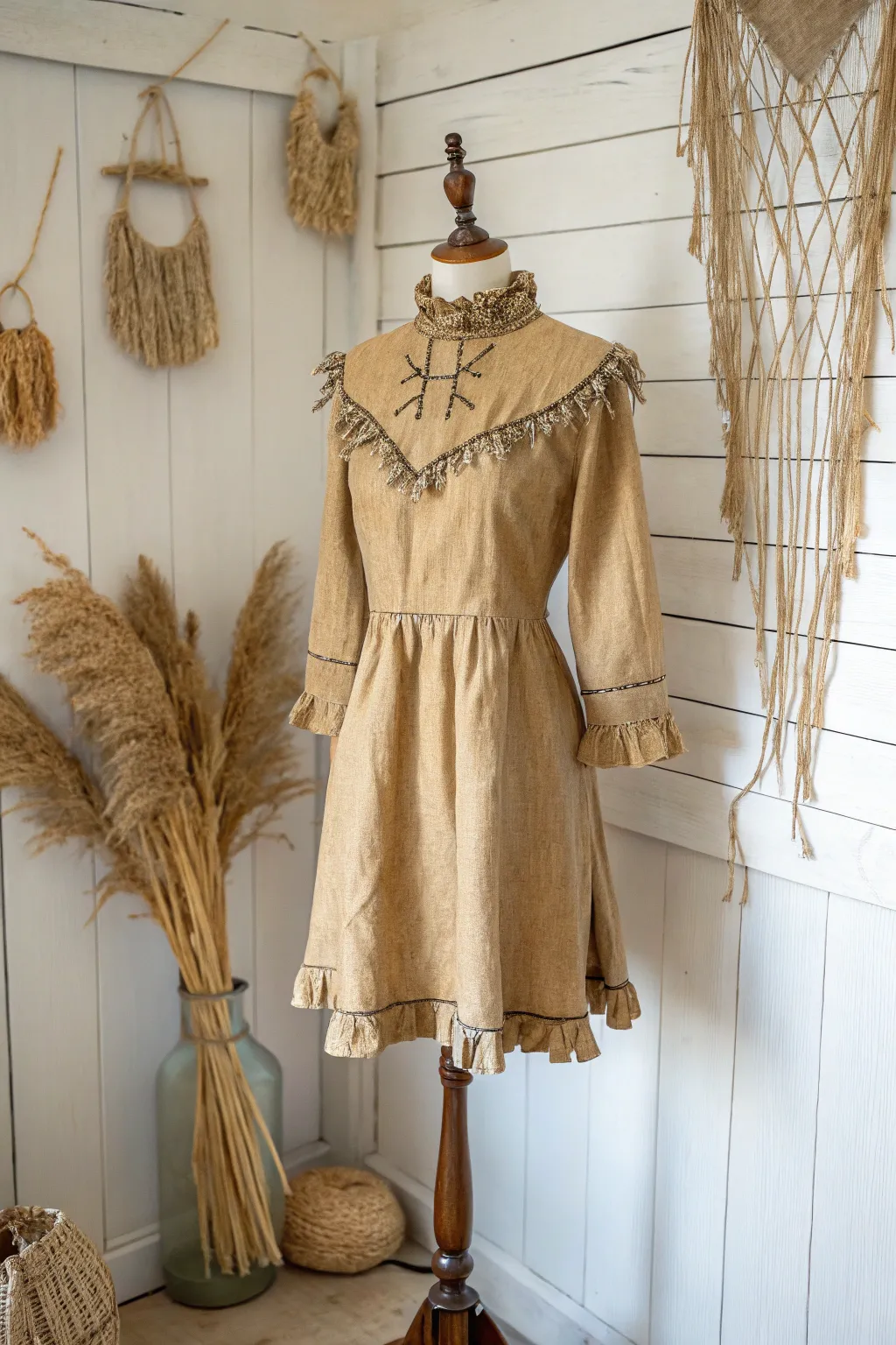 Embrace the eerie beauty of simplicity with this DIY Haunted Scarecrow costume, where craftsmanship meets natural charm.