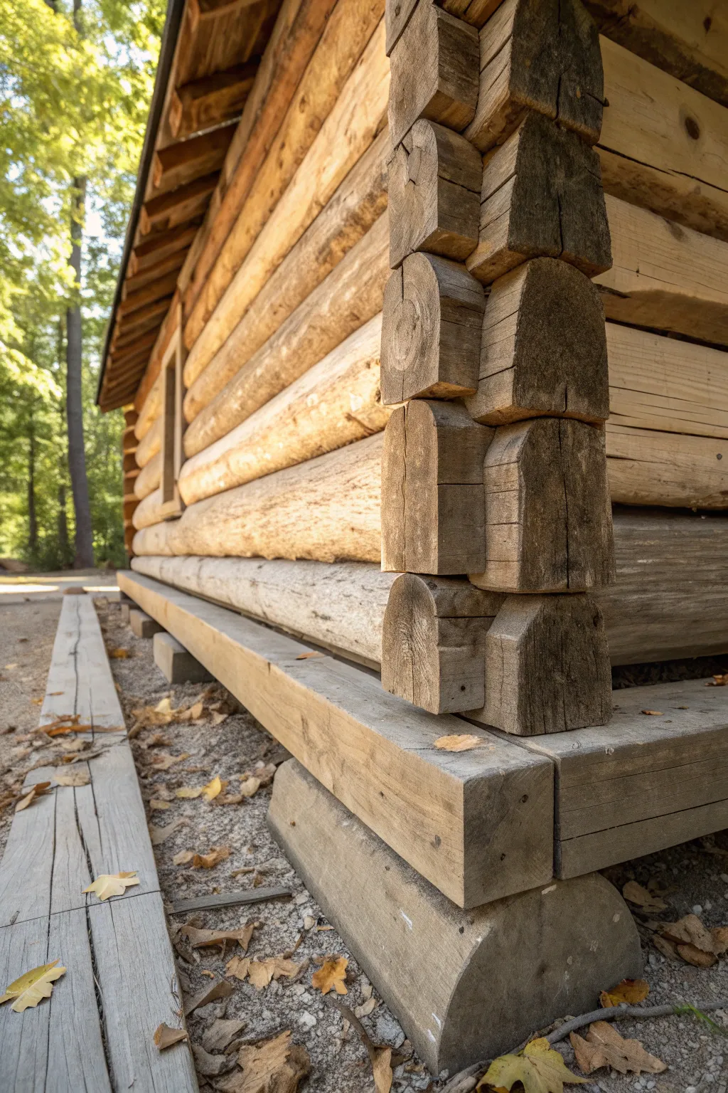 Crafting a future-ready foundation: Embrace mobility with a skid foundation for your log cabin.
