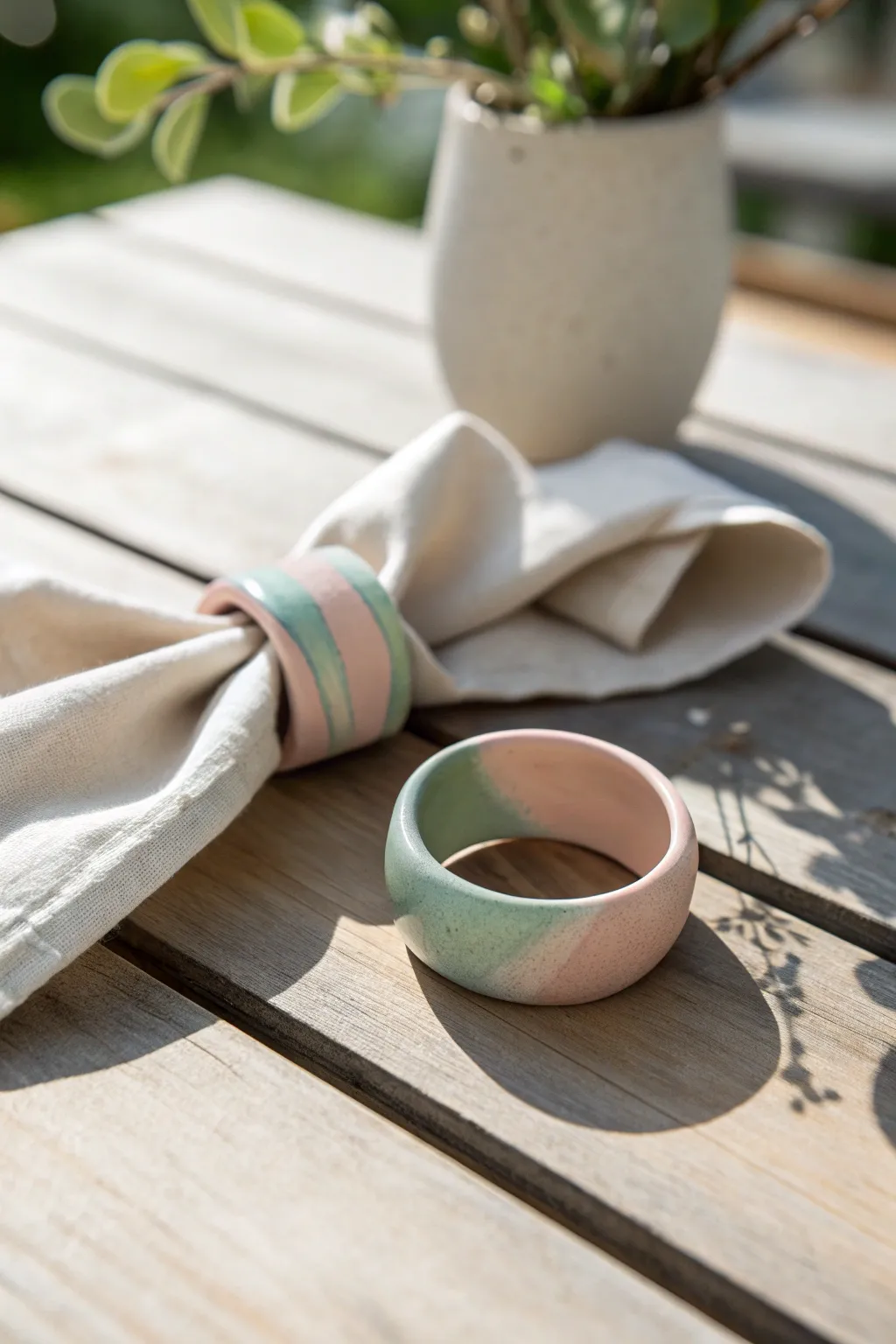 Elevate your table setting with handcrafted clay napkin rings, where simplicity meets bespoke beauty.